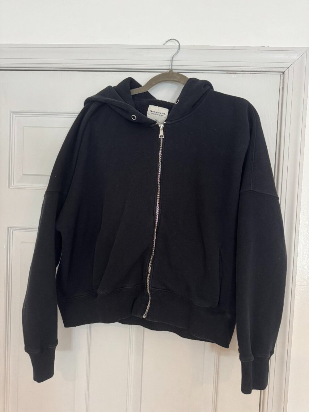 Black Zip-Up Hoodie Abercrombie